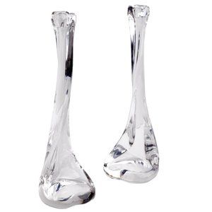 Elsa Peretti for Tiffany signed Bone Crystal Candlesticks  - New In Box